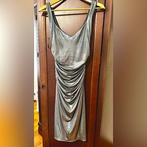 Silver sparkle Laundry dress. Knee length. Size 6